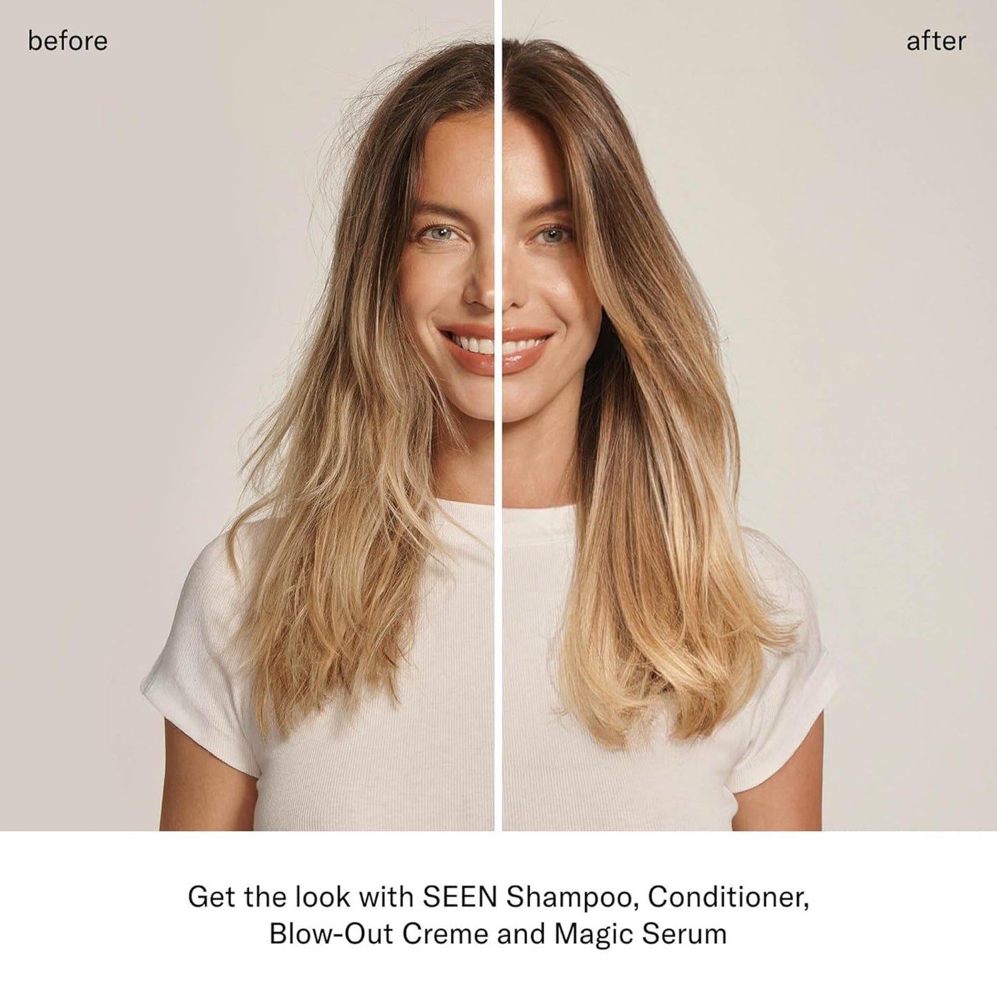 SEEN - Blow-Out Creme - Scented - Non-Comedogenic & Sulfate-Free Blow Out Hair Cream- Reduces Frizz- Heat Protectant- Safe for Sensitive & Acne Prone Skin