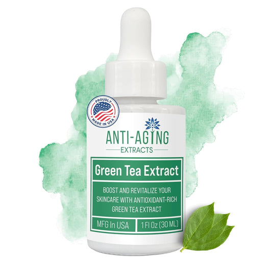 Green Tea Extract for Skin – Alcohol-Free, Cold-Processed Antioxidant Serum with USDA Organic Leaves – Cosmetic Grade for Face and DIY Skincare Formulations - 1 fl oz | alldaygood beauty