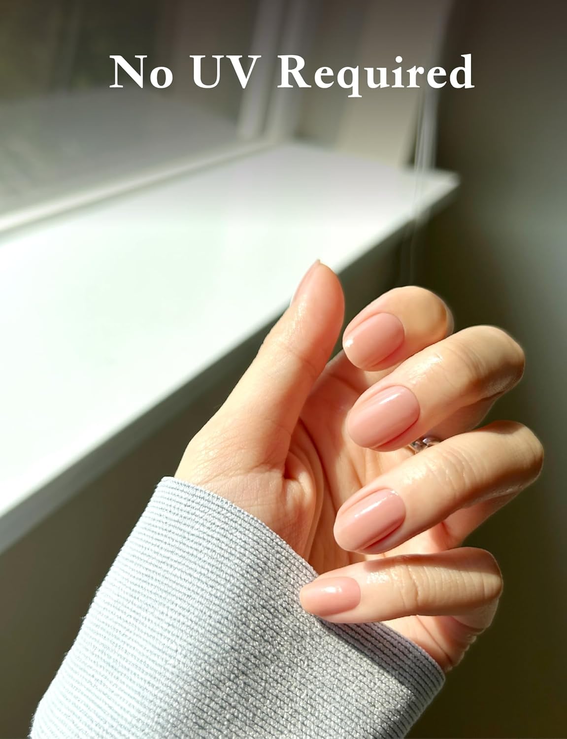 Nail Polish Strips, 44PCS Salon Quality Wraps with Top Coat, Long Lasting Gel Nail Stickers for Women Easy Apply& Remove (Nude Pink)