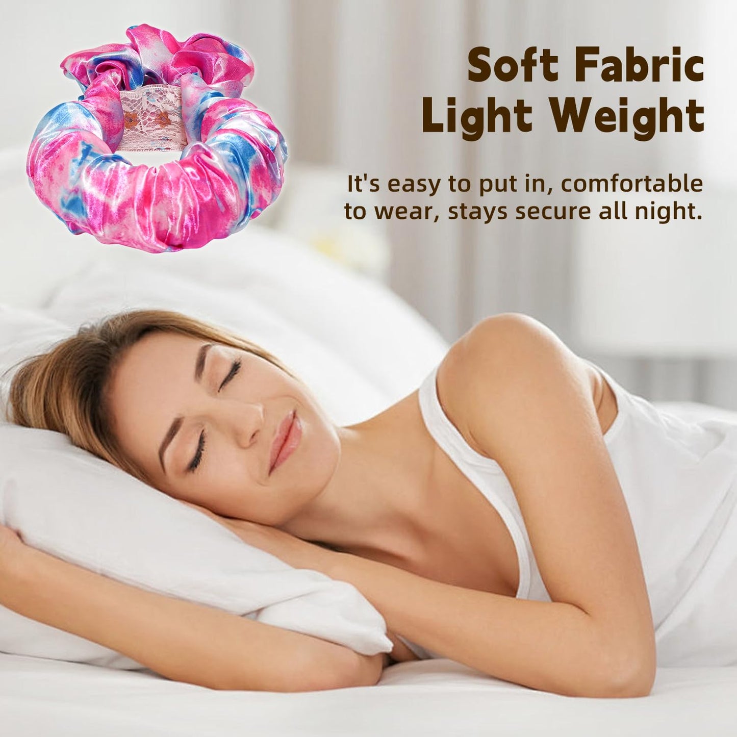 Heatless Hair Curler, Hair Curlers Overnight to Sleep In, Heatless Curling Scrunchie for Women Soft Silk Lazy Rollers Headband for Long Hair Overnight (Yellow, 1PCS)