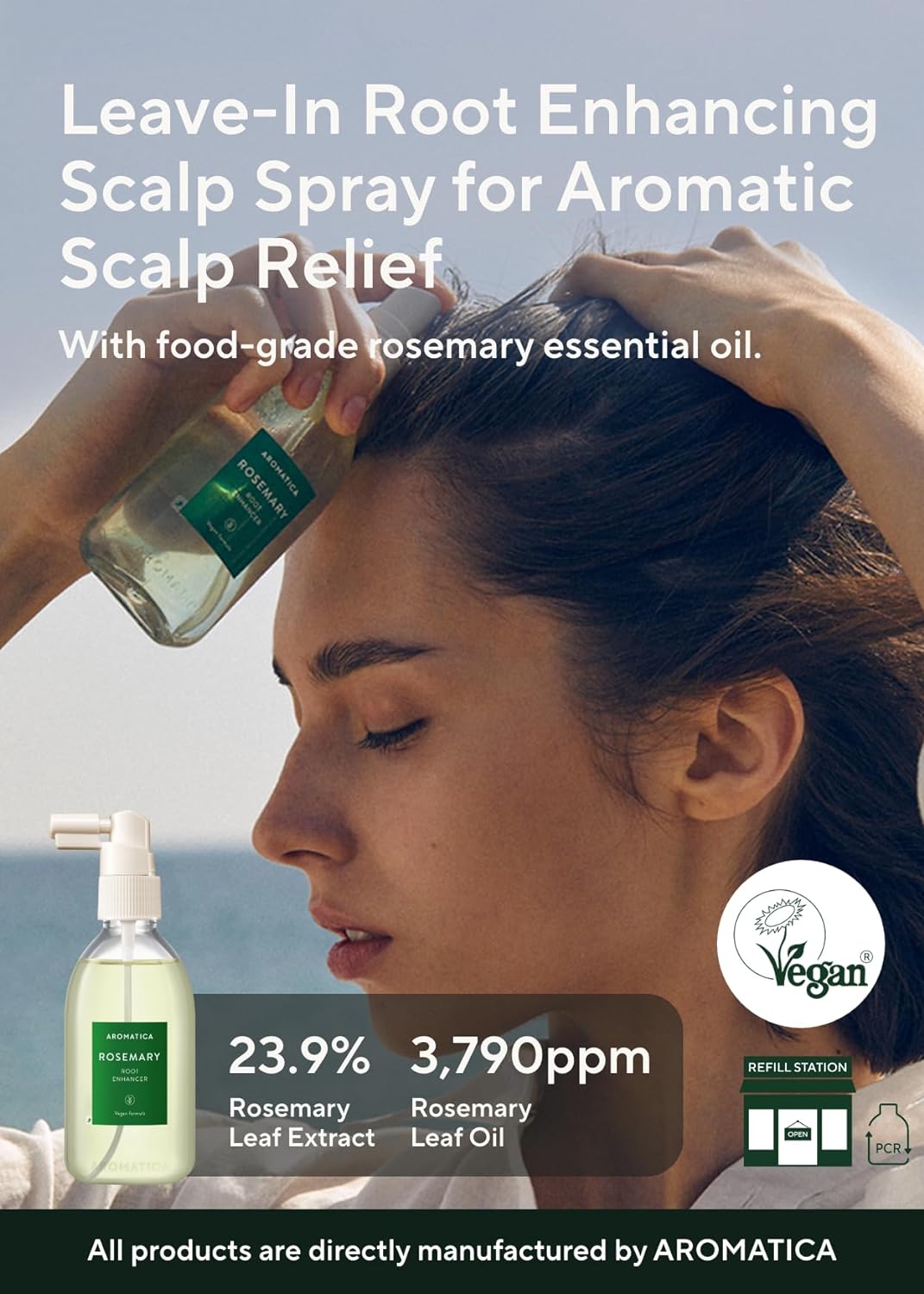 AROMATICA Rosemary Scalp Strengthening Enhancer Duo Set - Scalp Serum For Hair Growth & Itchy Scalp Treatment with Rosemary Oil | Dandruff Treatment And Oily Scalp Moisturizer, scalp treatment set