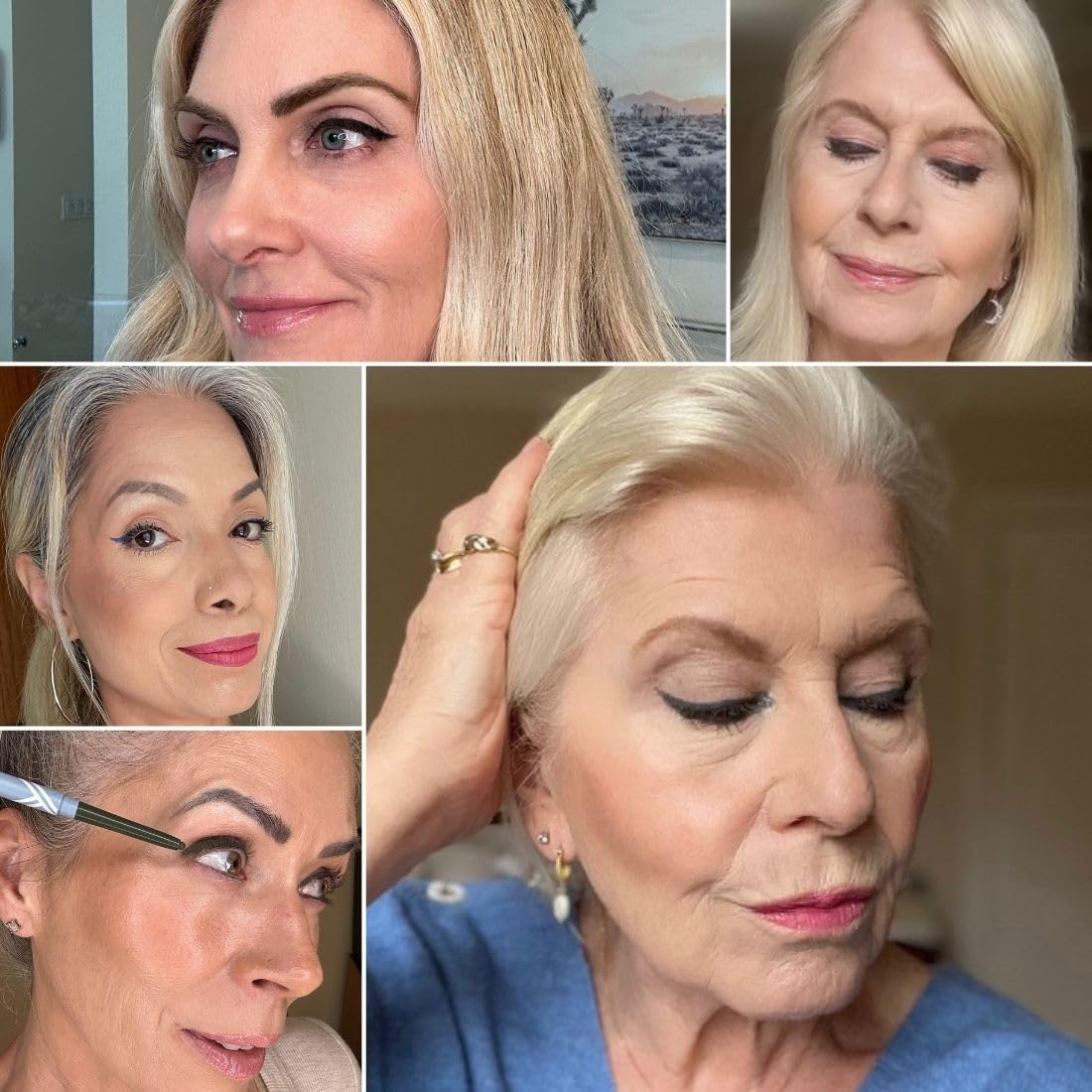 PrimeEyes Glide Eyeliner for Mature Women – Water-Resistant, Long-Stay and Mess-Proof – Gel Cream Texture, Discreet Sharpener and Effective Smudger (Black)