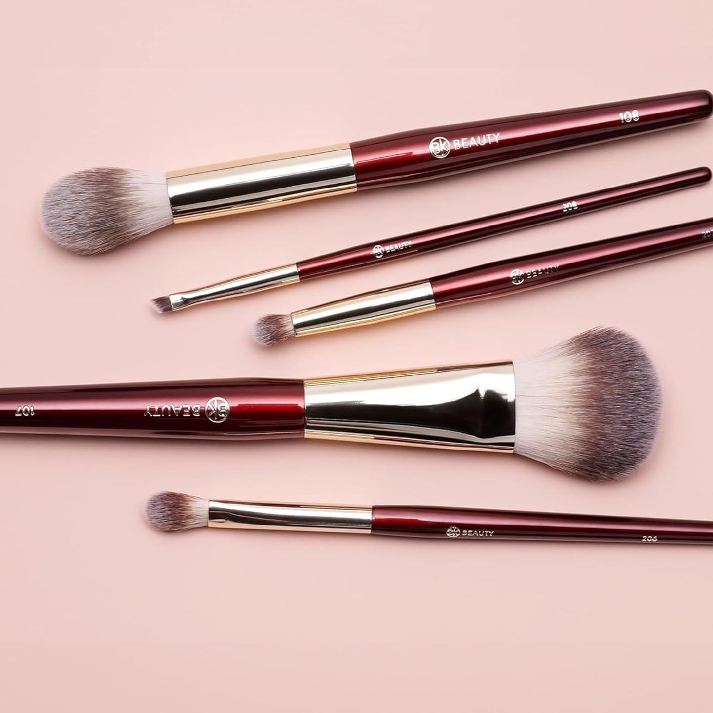 BK BEAUTY - PRECISION BRUSH COLLECTION (5PC) - Professional Makeup Brush Set for Bronzer, Blush, Contour, Powder & Eye Makeup | Premium Face Brushes for Flawless Application