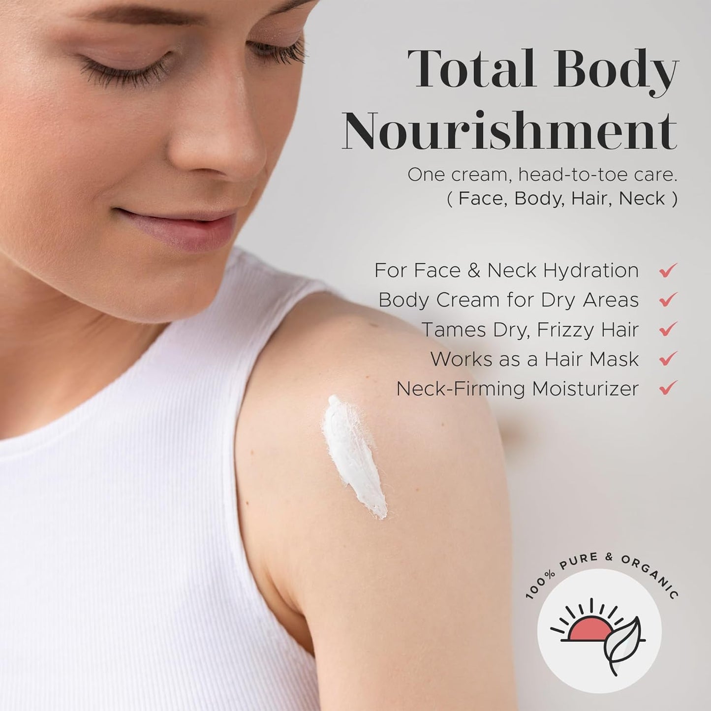 era of nature Cocoa Whipped Body Cream for Women 8oz - Lightweight Whipped Lotion with Natural Cocoa - Non-Greasy Body Butter Cream Lotion & Balm Moisturizer for Face, Hair & Dry Skin, Vegan Skincare