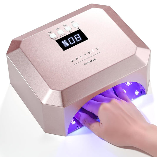 Makartt UV LED Nail Lamp for Gel Nails – Rechargeable Aurora 30W Nail Light with 39 LEDs, Large Space 2600mAh Battery 4 Timers & Auto Sensor Fast Curing Cordless Nail Lamp for Salon(Rose Pink) | alldaygood beauty