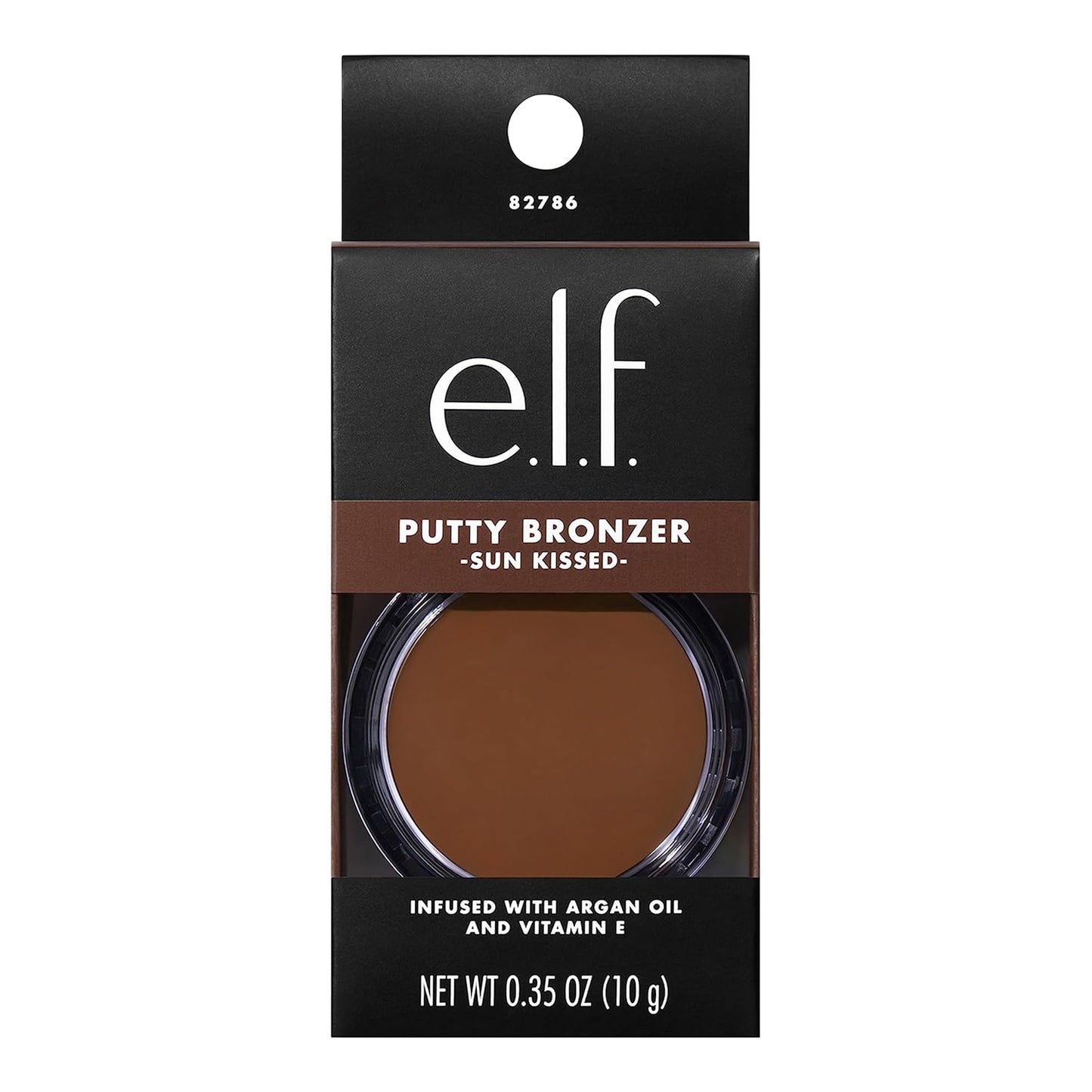 e.l.f. Putty Bronzer, Creamy & Highly Pigmented Formula, Creates a Long-Lasting Bronzed Glow, Infused with Argan Oil & Vitamin E, Sun Kissed, 0.35 Oz