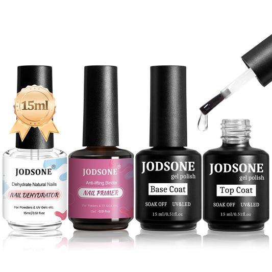 JODSONE 15ML Nail Primer Base Coat Top Coat Glossy Quick Drying Durable DIY Nail Art Design Long Lasting Gift | alldaygood beauty