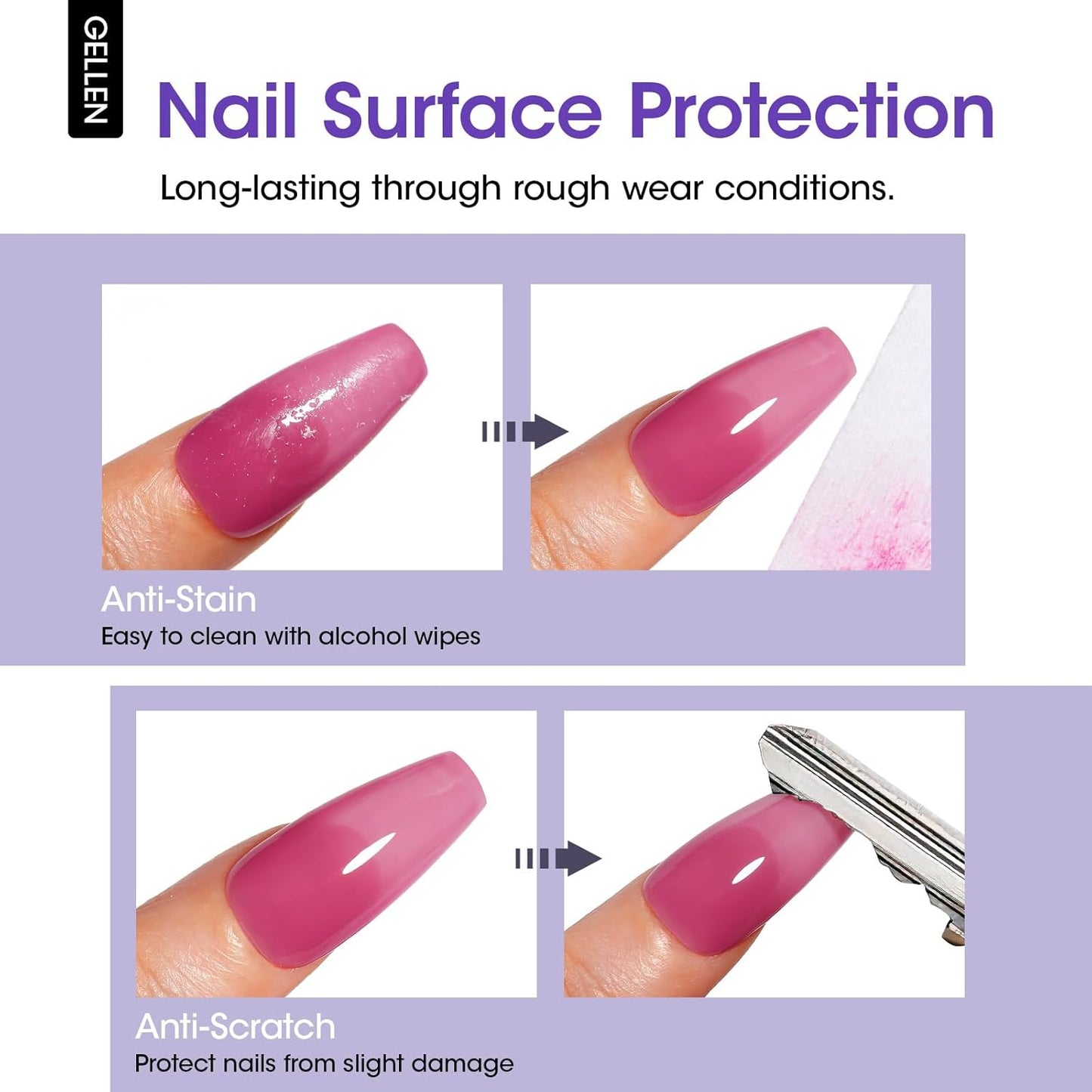 GELLEN Gel Top Coat Nail Polish- 18ml No Wipe Top Coat Gel Polish, High Gloss Shiny Long Lasting, Soak Off Nail Lamp for Home DIY and Nail Salon