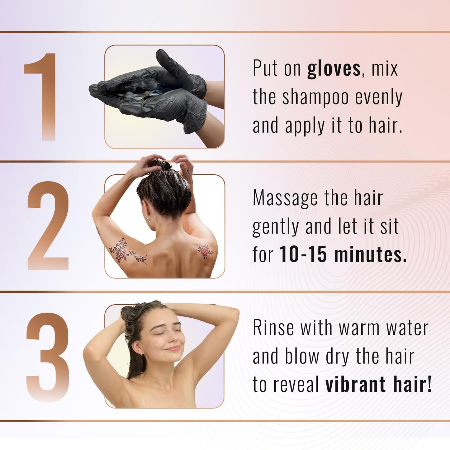 Herbishh Gray Hair Color Shampoo - Natural Argan Mask for Long-Lasting Color in Minutes - Travel Size, 10 Pack + 1 Pack, Ammonia-Free (Chestnut Brown)