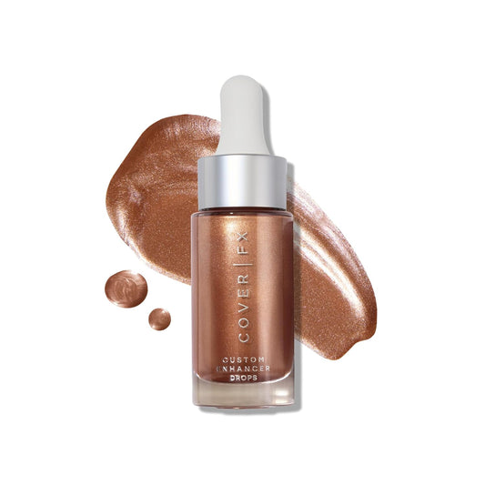 COVER FX Custom Enhancer Drops - Candlelight: Classic Bronze Finish - 15mL - Radiant Glow - Liquid Highlighter | alldaygood beauty