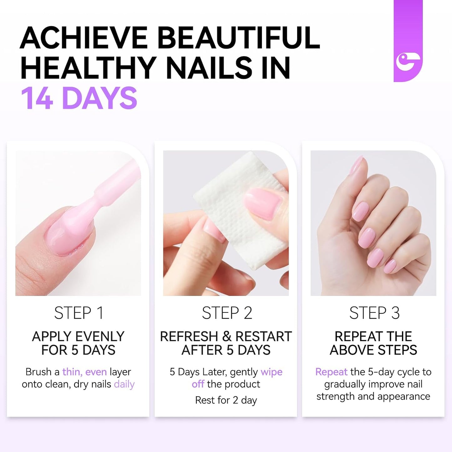 Nail Strengthener Protein for Damaged Nails: Clear 15ml Gelike EC Natural Nail Hardener Extra Strong and Growth - Long Lasting Repair for Damaged Nails - Growth Oil for Daily Work Home Salon Gift