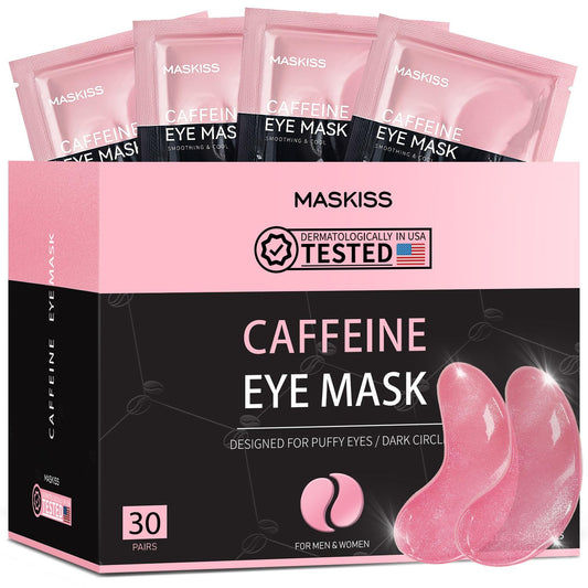 Under Eye Patches (30 Pairs), Caffeine Eye Masks for Dark Circles Puffy Eyes Undereye Bags, Collagen Eye Patches for Wrinkles and Puffiness, Skin Care Gift for Her | alldaygood beauty