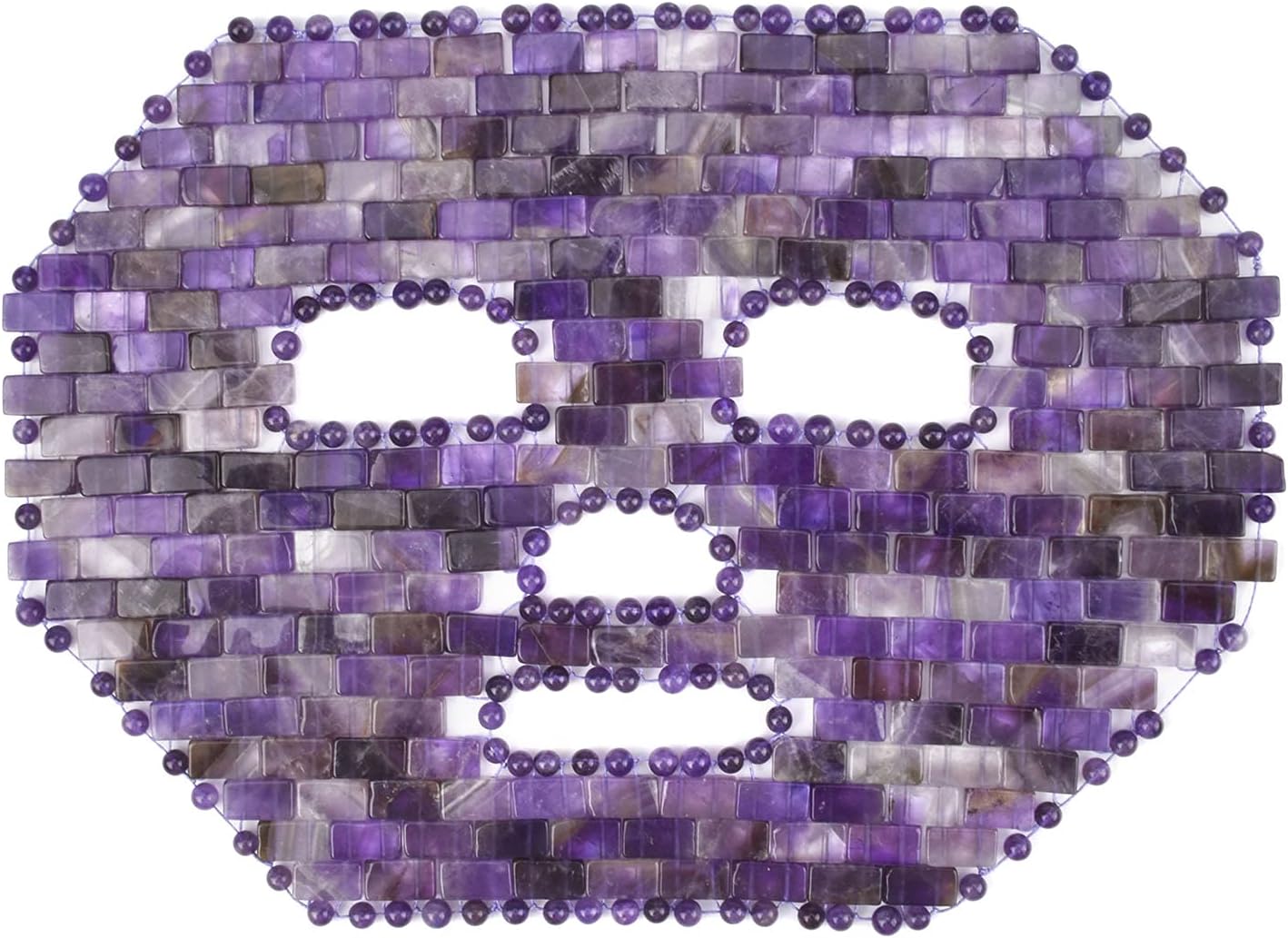 Jade Facial Mask｜100% All Natural Jade Sleep Mask｜Diminish Puffiness｜Soothe Eye Fatigue (Purple)