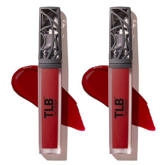 The Lip Bar - Nonstop Liquid Matte Lipstick 2-Pack, Bawse Lady (Blue Red) - High Pigment - One Swipe - Long Lasting - Jojoba Oil & Vitamin E - Vegan & Cruelty Free - Makeup & Cosmetics - .24 fl oz