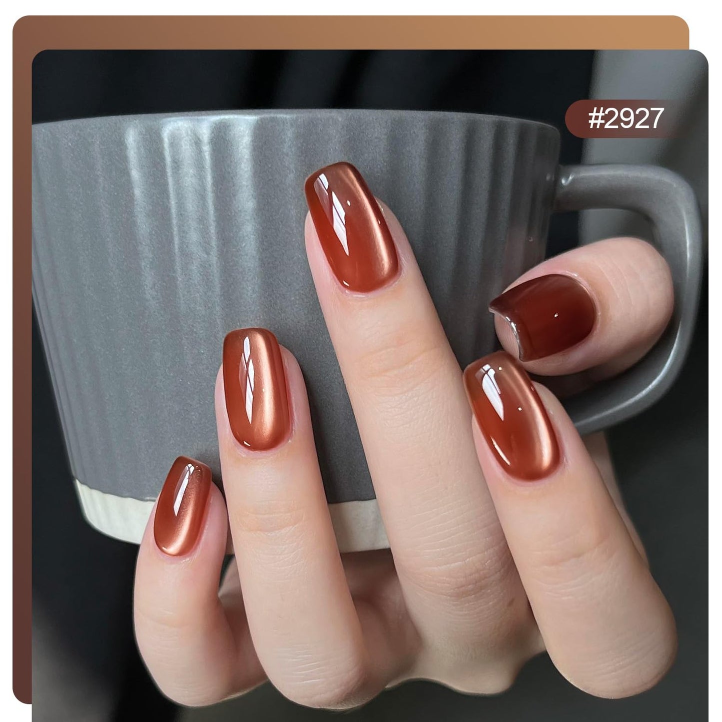 GAOY Silk Glitter Cat Eye Gel Polish Set with Magnet, 6 Colors IncludingJelly Red Green Brown Yellow UV LED Soak Off Nail Polish Home DIY Manicure Nail Salon Varnish