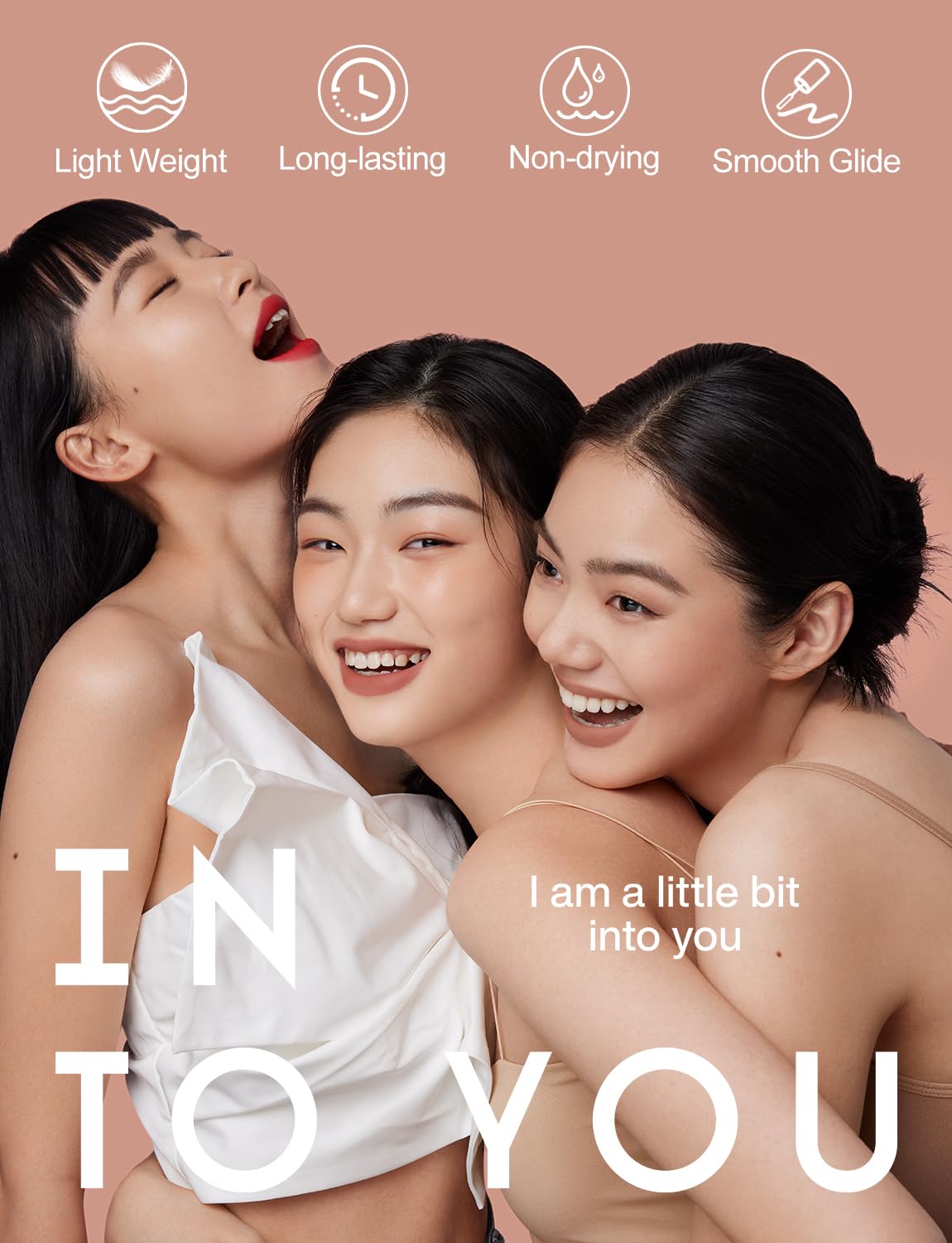 INTO YOU Matte Velvet Lip Stain Long Lasting Waterproof Lip Gloss Makeup Moisturizing Lipstick for Women (L-Tp01)