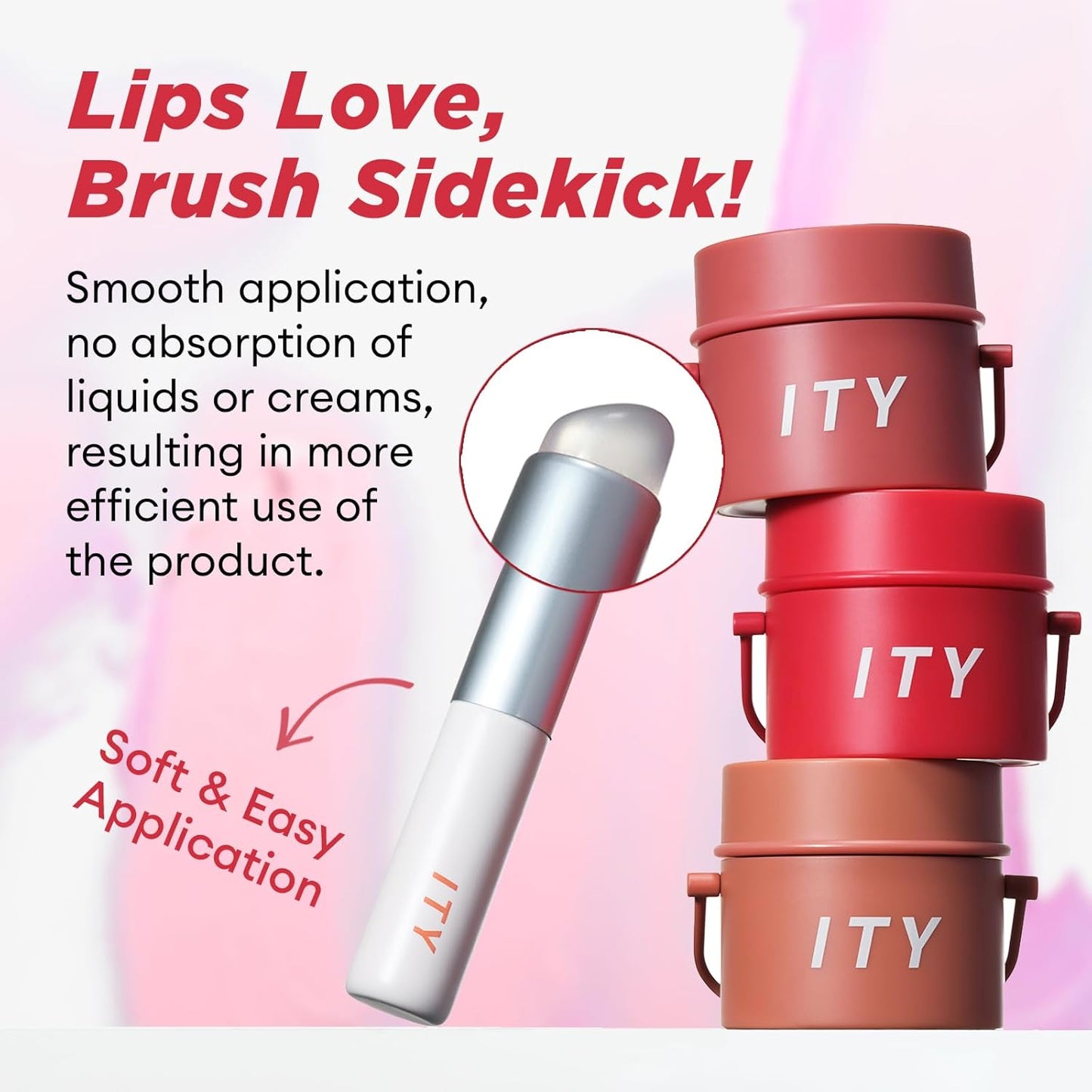 ITY Velvet Matte Finish Lip Stain-Mousse Textured Pudding Pot Lip Clay with Brush, Nude Shade, Dual-Use as Lipstick and Blush, Conceals Lip Lines, Rich Pigment, 0.21 oz (6g) in Papaya Dream