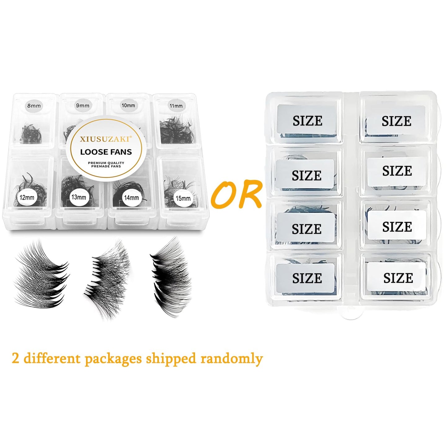 Premade Fans Eyelash Extensions 600 Fans 20D Volume Lash Extensions 0.03 Thickness Eyelash Extension D Curl Premade Lash Fans Mix 8-15mm Fluffy Soft Handmade Loose Fan(600Fans-20D-0.03-D,8-15mm)