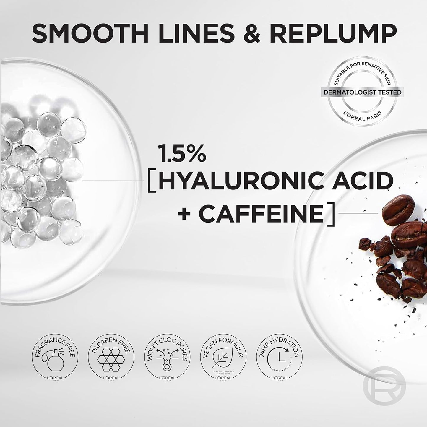 L’Oréal Paris True Match Radiant Serum Concealer, Brightening Under Eye Concealer Make Up with 1.5% Hyaluronic Acid and Caffeine, C2, 0.33 Oz