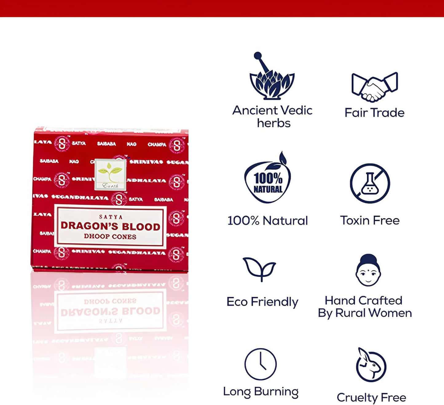 Satya Sai Baba Dragons Blood Original Earth Marked Natural Masala Incense 144 Dhoop Cones in Pack of 12 Boxes | Best for Prayer, Meditation and Relaxation