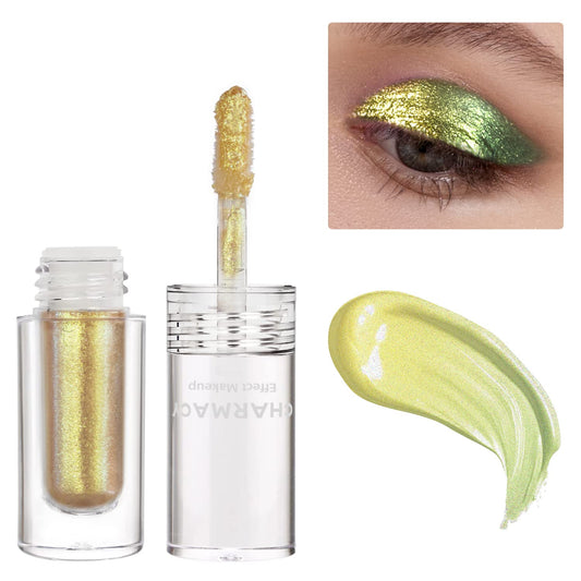 CHARMACY Liquid Duochrome Eyeshadow, Multi-Dimensional Eye Looks, Long Lasting Glitter Eye Shadow Sets Metallic Pigments, Quick Drying, Sparkling Shiny Eye Makeup for Beginners, 1.6g (#18) | alldaygood beauty