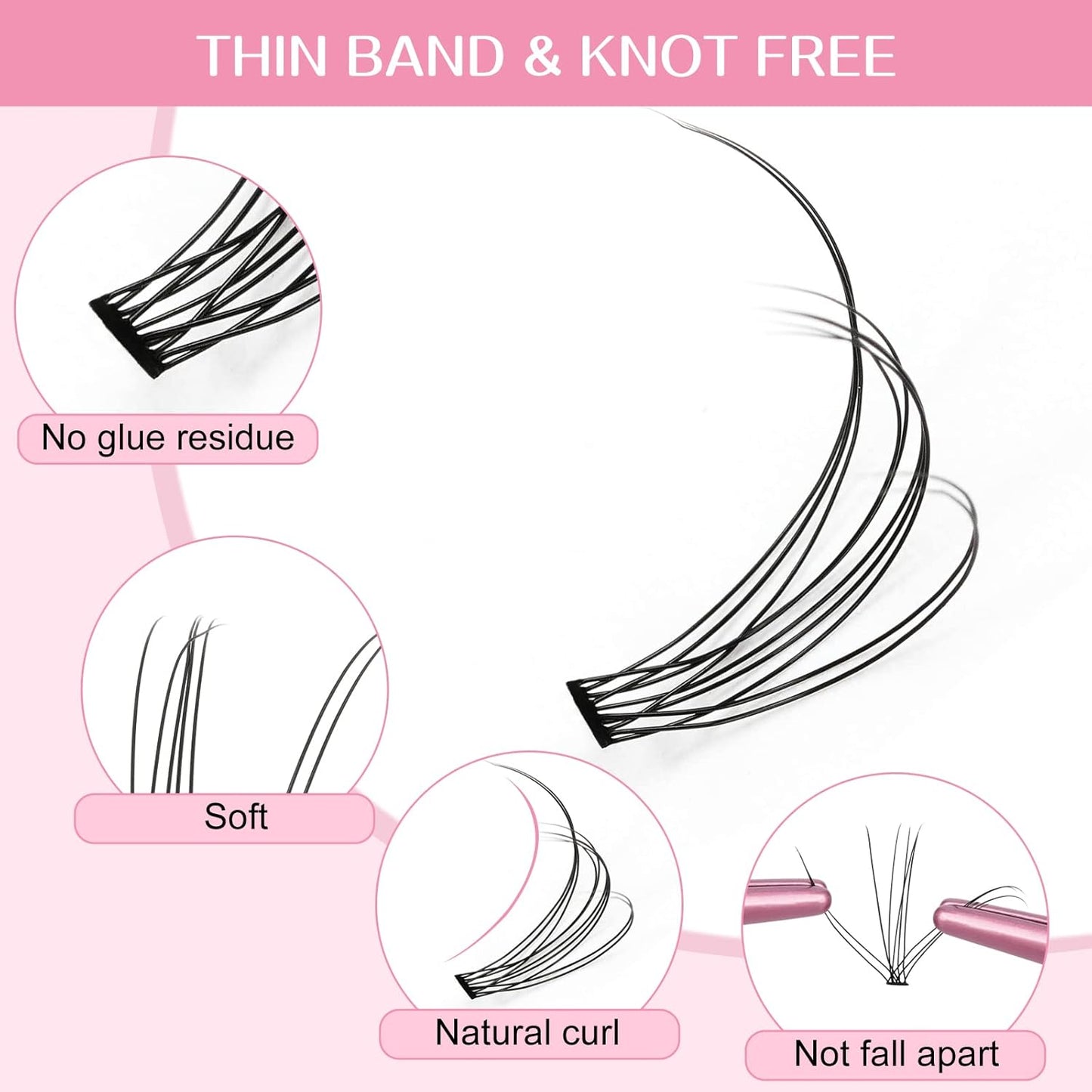 280 Individual Lashes - 10D, 20D, C, D Curl Mix - Wispy Bottom Lashes - DIY At Home