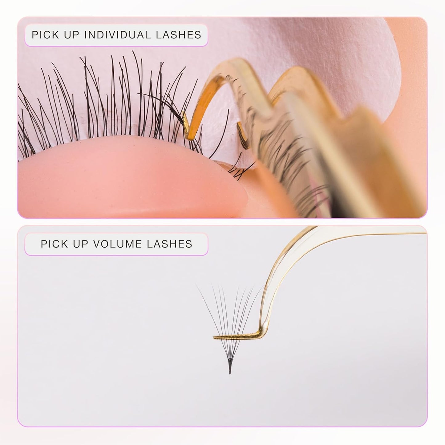 Curacoro Lash Tweezer - Professional & Precision Fiber Tip Grip Lash Tweezers for Eyelash Extensions, Multi Shapes & Purposes Tweezers for Volume, Isolation & Classic Lashes (Galaxy, Save Time)