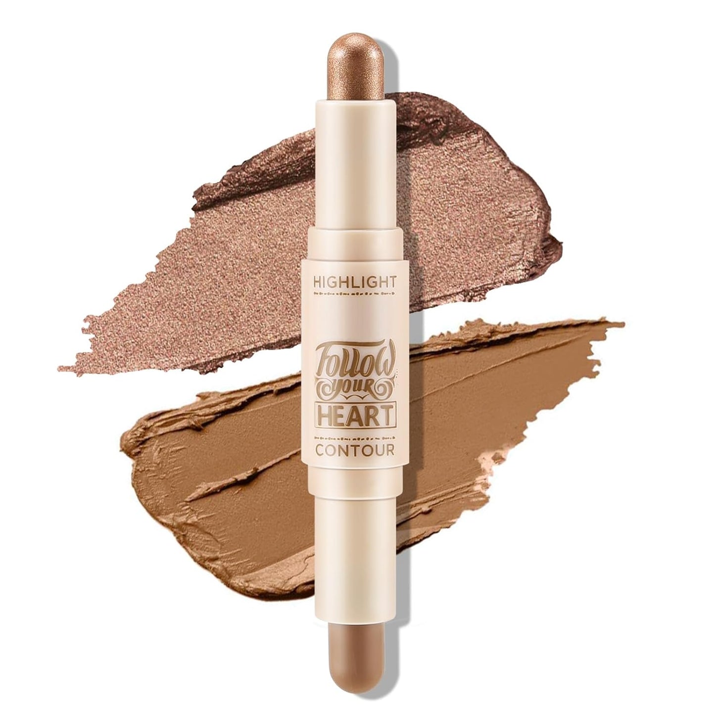 Boobeen 2 in 1 Contour Stick, Cream Bronzer Highlighter, Eyeshadow Pencil, Long-Lasting and Waterproof for All Areas of the Body