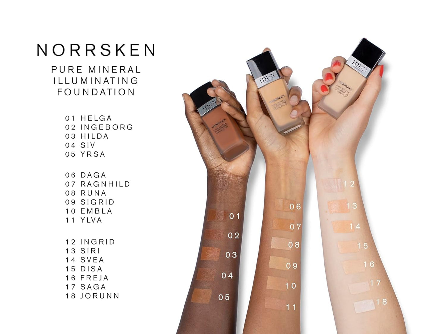 Liquid Norrsken Foundation - Silky Smooth Coverage - Luminous, Dewy Finish for Dry and Dull Skin - Water Resistant and Vegan Makeup - 210 Siri - Neutral Medium - 1.01 oz