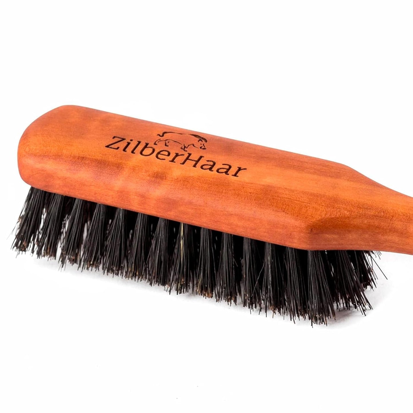 ZilberHaar Regular Beard Brush - Soft Boar Bristles - Beard grooming brush for men - Straightens and Promotes beard growth - Works with Beard Oils and Balms - Essential for beard care kits