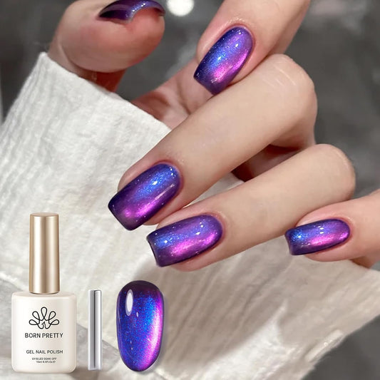 BORN PRETTY Cat Magnetic Eye Gel Nail Polish,Firefly Magnetic Gel Polish Blueberry Cat Magnetic Eye Gel Manicure Nail Art DIY 15ml | alldaygood beauty
