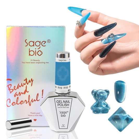 Multifunctional Cat Eye Gel Nail Polish, No Base or Top Coat Required, 15ml, Lasts Up to 4 Weeks, UV/LED Cured, Easy Application, R119 | alldaygood beauty