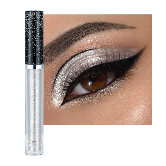 Glitter Eyeshadow liquid Pigments Metals Gloss Sparkling Smokey Eye Looks Shimmer Silver (silver) | alldaygood beauty
