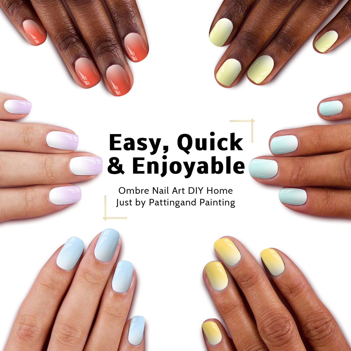 Sponge Pat Paint Nail Gel, 9 Colors Ombre Nails Gradient Gel Nail Blush Blooming Aura Nails Drawing Stripper Floral Painting Nail Art, No Wipe, UV/LED Curing (9 Colors A)