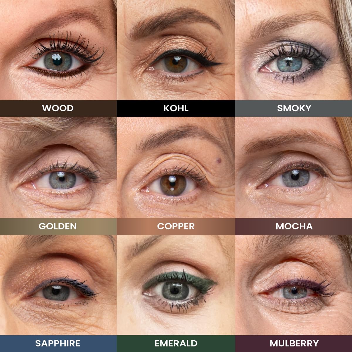 PrimeEyes Glide Eyeliner for Mature Women – Waterproof, Long-Stay and Mess-Proof – Gel Creme Texture, Discreet Sharpener and Effective Smudger (Mulberry)