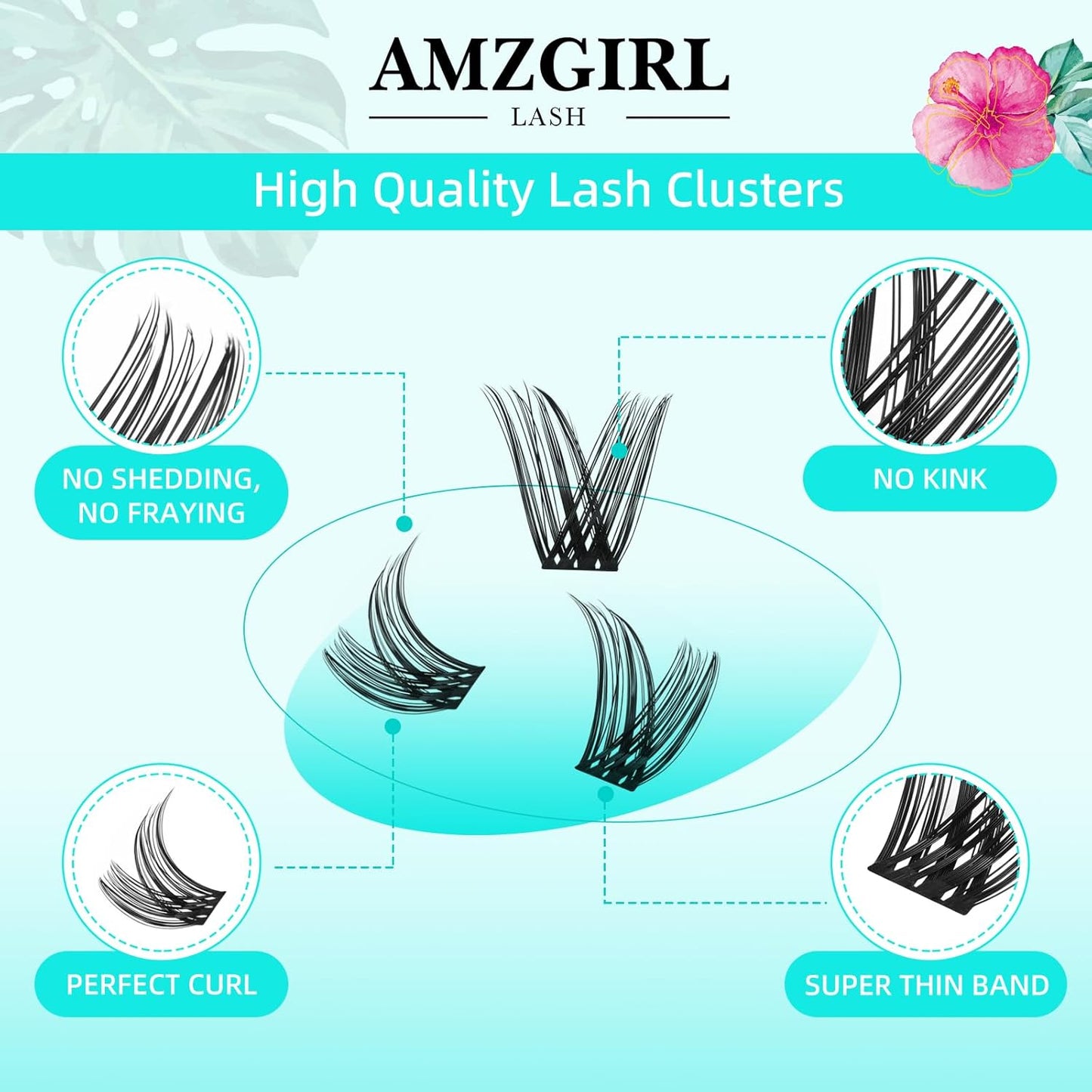 Lash Clusters Wet Look 168Pcs Eyelash Cluster Ultra-Thin Lash Band Eyelashes Extensions Spiky Anime Wide Span Lashes(Hollyhock,D-Mix10-18mm)