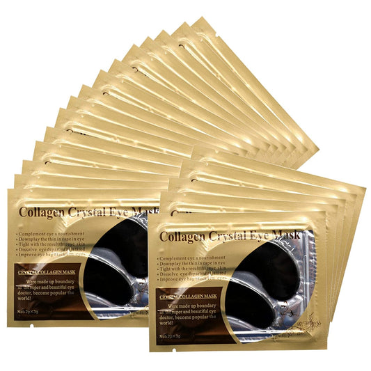 Adofect 30 Pairs Black Collagen Under Eye Mask Anti-Aging Hyaluronic Acid Eye Patches for Moisturizing & Reducing Dark Circles, Luxury Gift for Women and Men, Black