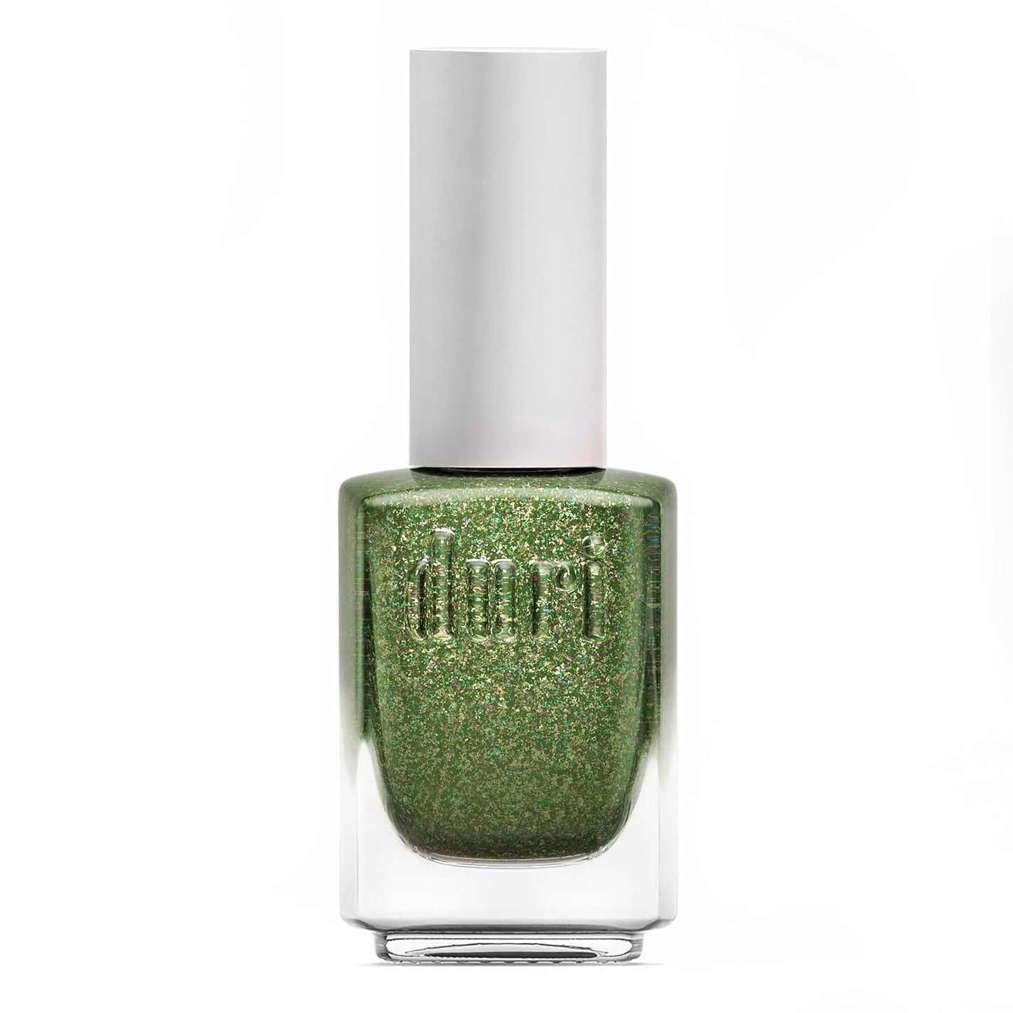 duri Nail Polish, 596 Indulge My Whim, Green Tinsle Sparkle Lacquer, Glitter Flake Topper, Glossy and Chip Resistant Finish | 0.45 Fl Oz