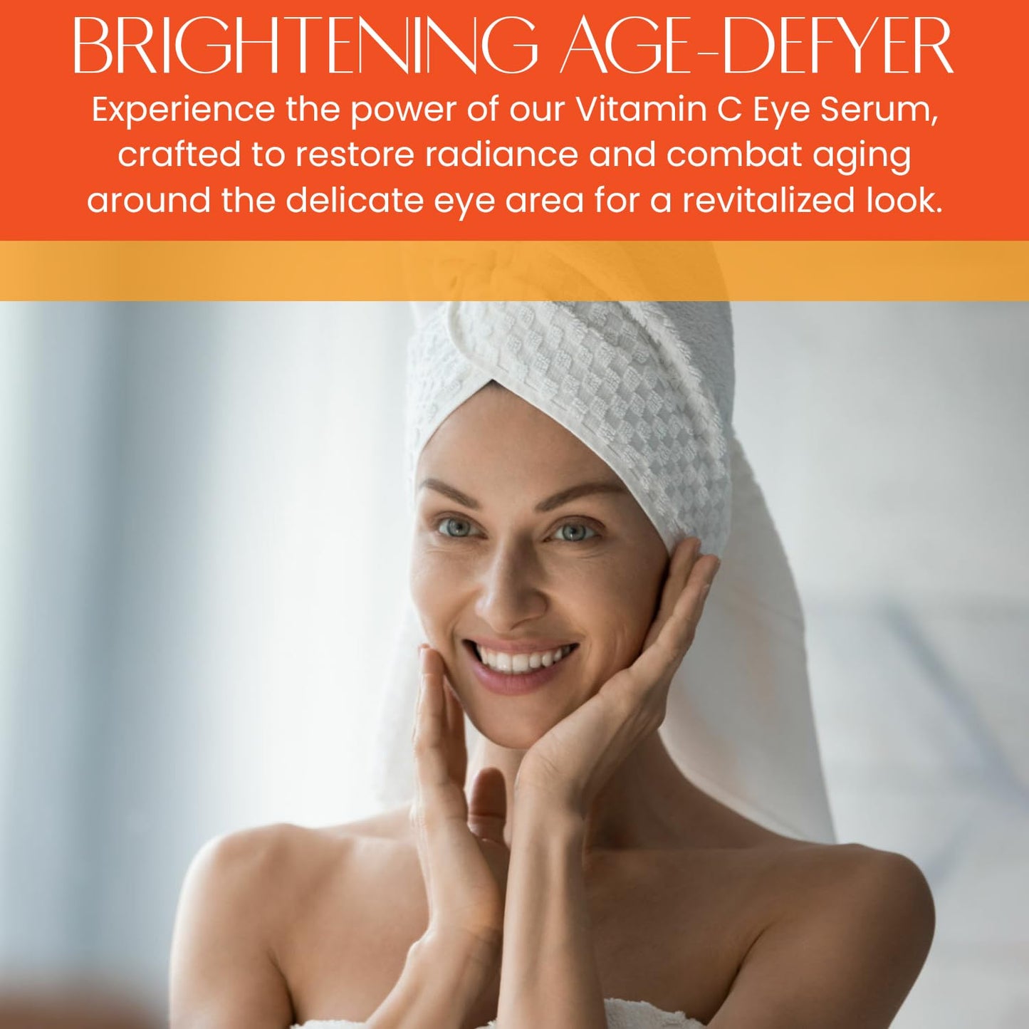 Vitamin C Under Eye Serum - Anti Aging - Reduces Eye Bags, Puffiness, Dark Circles & Wrinkles, Hydrating Eye Serum - Cruelty Free Korean Skin Care For All Skin Types - 1 oz / 30 ml