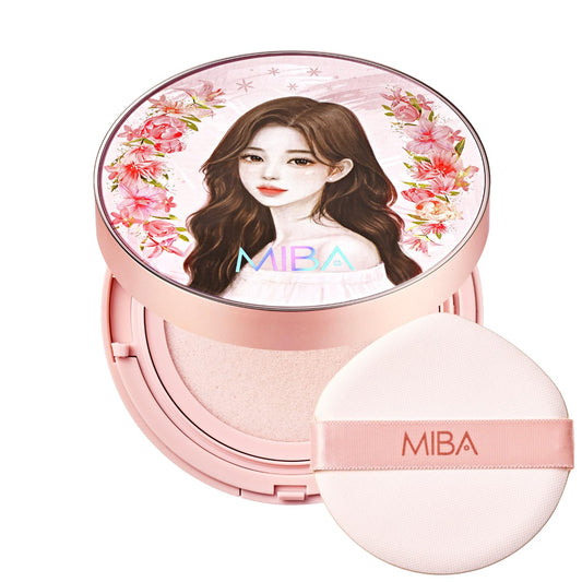 MIBA Ion Calcium Foundation Double Cushion Glow 25 g / 0.88 oz Big Cushion SEASON 3. Long Lasting Cover Effect. Moisture glow. Skin tightening relief. Smooth adhesion. (Lovely #23 Rosy Beige)