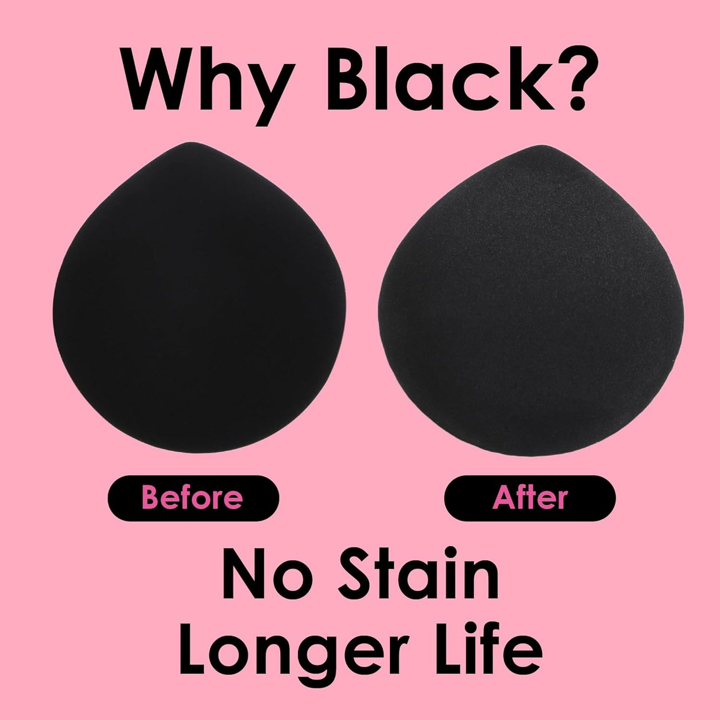 5Pcs Makeup Sponge Latex-Free Soft Blender Sponge Perfect for Liquid Foundation Concealer Cream Powder, Beauty Sponge Gift Set for Long-lasting and Natural Makeup, Pink, Medium