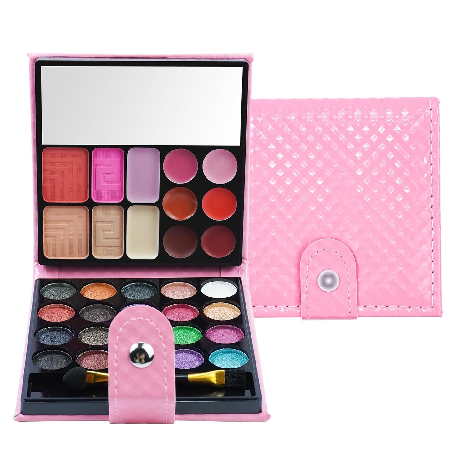 All-in-one Holiday Makeup Gift Set | Full Makeup Kit for Women Essential Starter Bundle Include 20 Highly Pigmented Shimmer Eyeshadow Palette,3 Blush,3 Face Powder, 6 Lipgloss, Brush