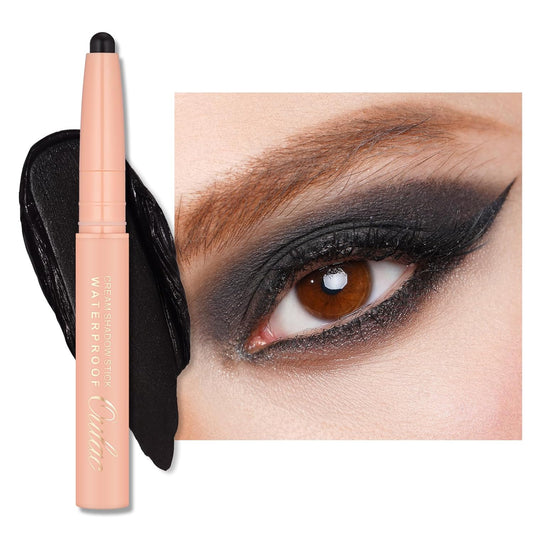 Oulac Matte Black Eyeshadow Stick – Twist-Up Waterproof Pencil, Long Lasting & Smudge-Proof, Vegan & Cruelty-Free, 1.25g, WM05 Nocturnal | alldaygood beauty