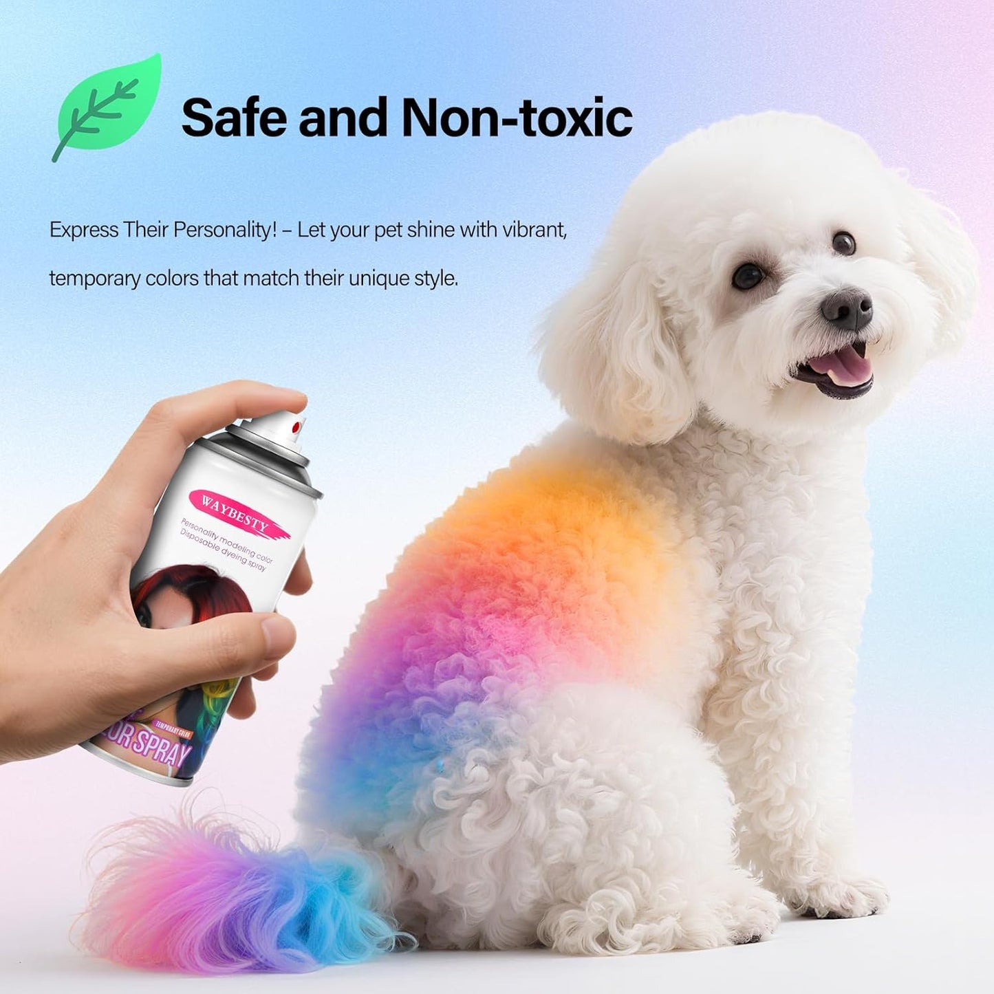 Temporary Hair Color Spray For Kids Women Men, Temporary Hair Dye Washable Hair Color Wax Non-Sticky For Cosplay Party DIY, Christmas Party, Halloween Crazy Hair Day (White, 4.06 oz)