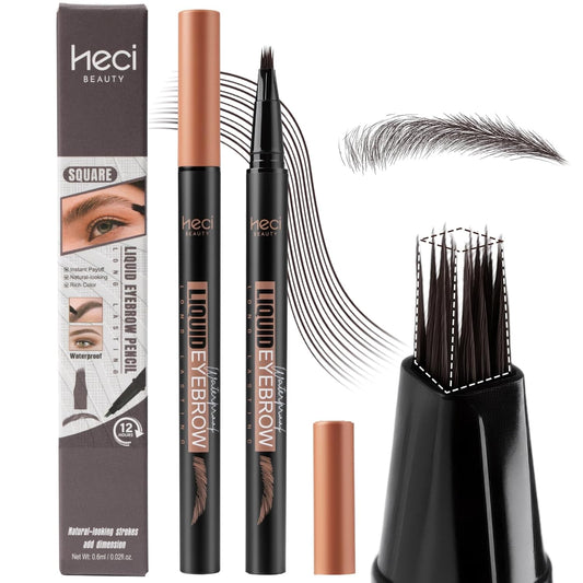 Eyebrow Pen, Angled Brow Brush,Eyebrow Pencils for Women,Natural Brow Pen,Hair-Like Strokes, 24hrs Long-Lasting,Waterproof, Smudge-Proof,Easy to Use, Multiple Uses,Gifts for Her,Chocolate