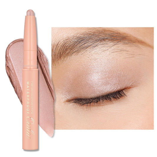Oulac Twist-Up Nude Eyeshadow Stick – Creamy Waterproof Crayon, Long Lasting Vegan & Cruelty-Free Eye Makeup, 1.25g, WA01 Nubile | alldaygood beauty