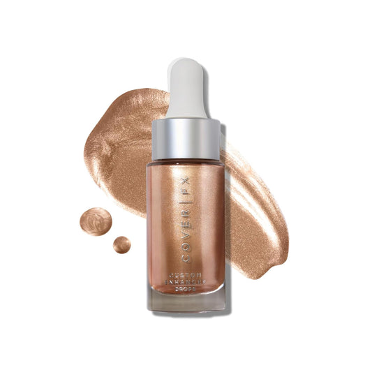 COVER FX Custom Enhancer Drops - Sunlight: Classic Gold Finish - 15mL - Radiant Glow - Liquid Highlighter | alldaygood beauty