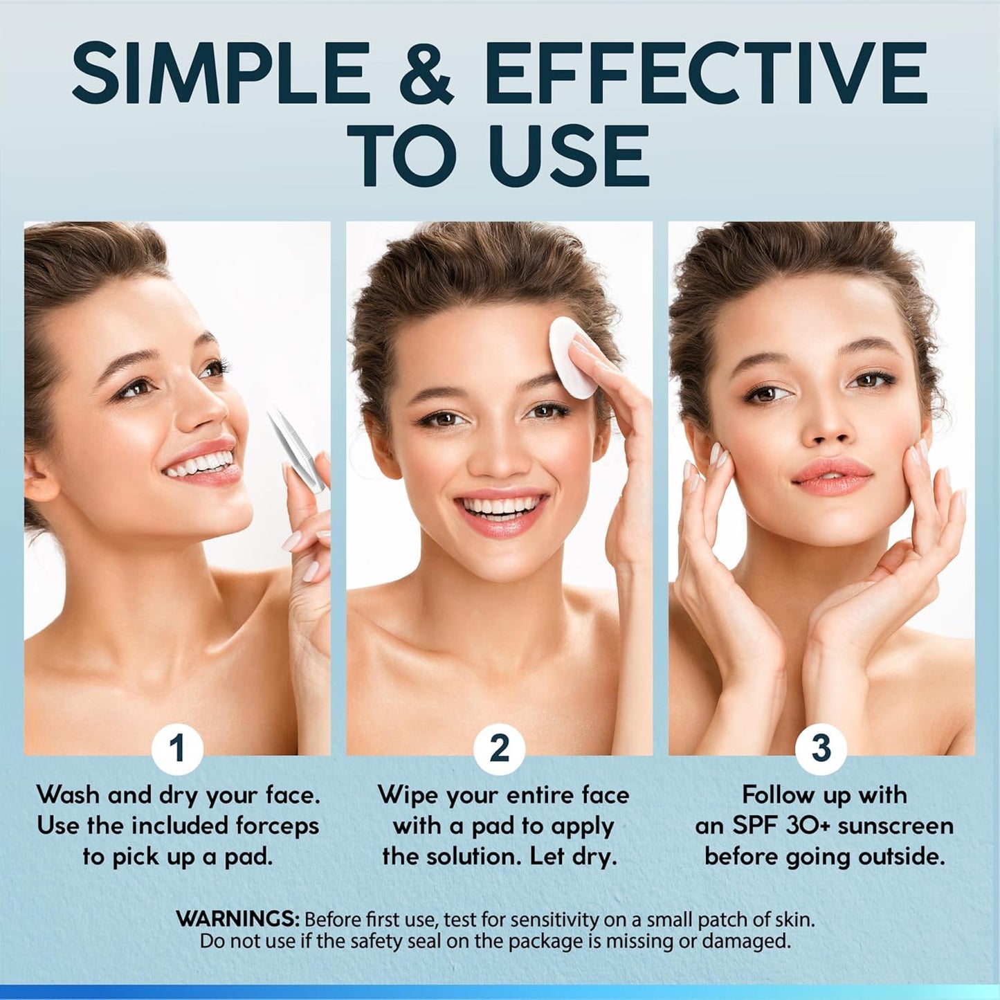 NUVADERMIS 35% Glycolic Acid Peel Pads – Exfoliating Facial Resurfacing for Blackheads, Dark Spots, and Acne – Safe for Sensitive Skin – 60 Double-Sided Pads - 2 Pack