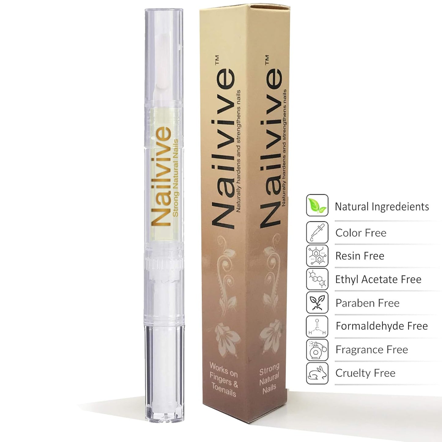 NAILVIVE Nail Serum Powerful Natural Keratin Nail Treatment Silk Proteins Proven Natural Formula Strengthening Hardening nails Instantly Prevents Splits Chips Peels Cracks on Your Nails (Bonus Pack!)