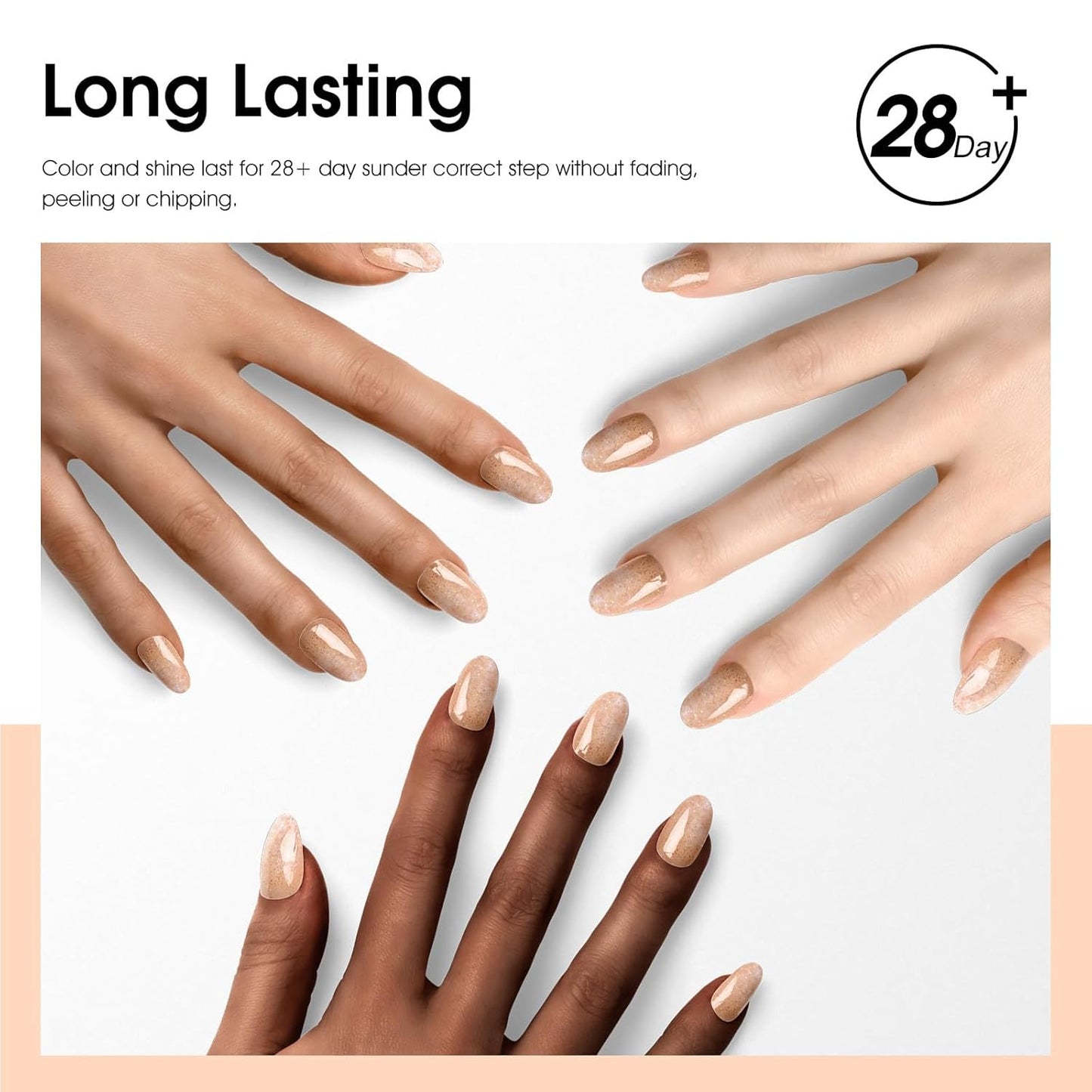 CANNI 1 Pcs Pink Glitter Gel Nail Polish, Shimmer Sparkly Pink Colors Gel Polish Soak Off Led Nail Art Gel Manicure Salon DIY